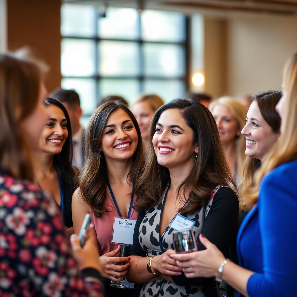 Women networking at an event